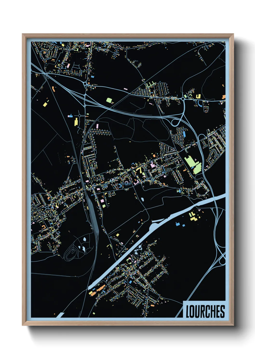 Une affiche de carte sur Lourches