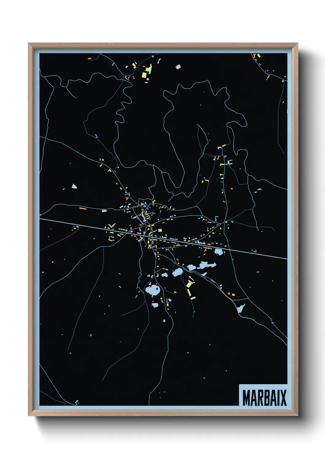 Une affiche de carte sur Marbaix