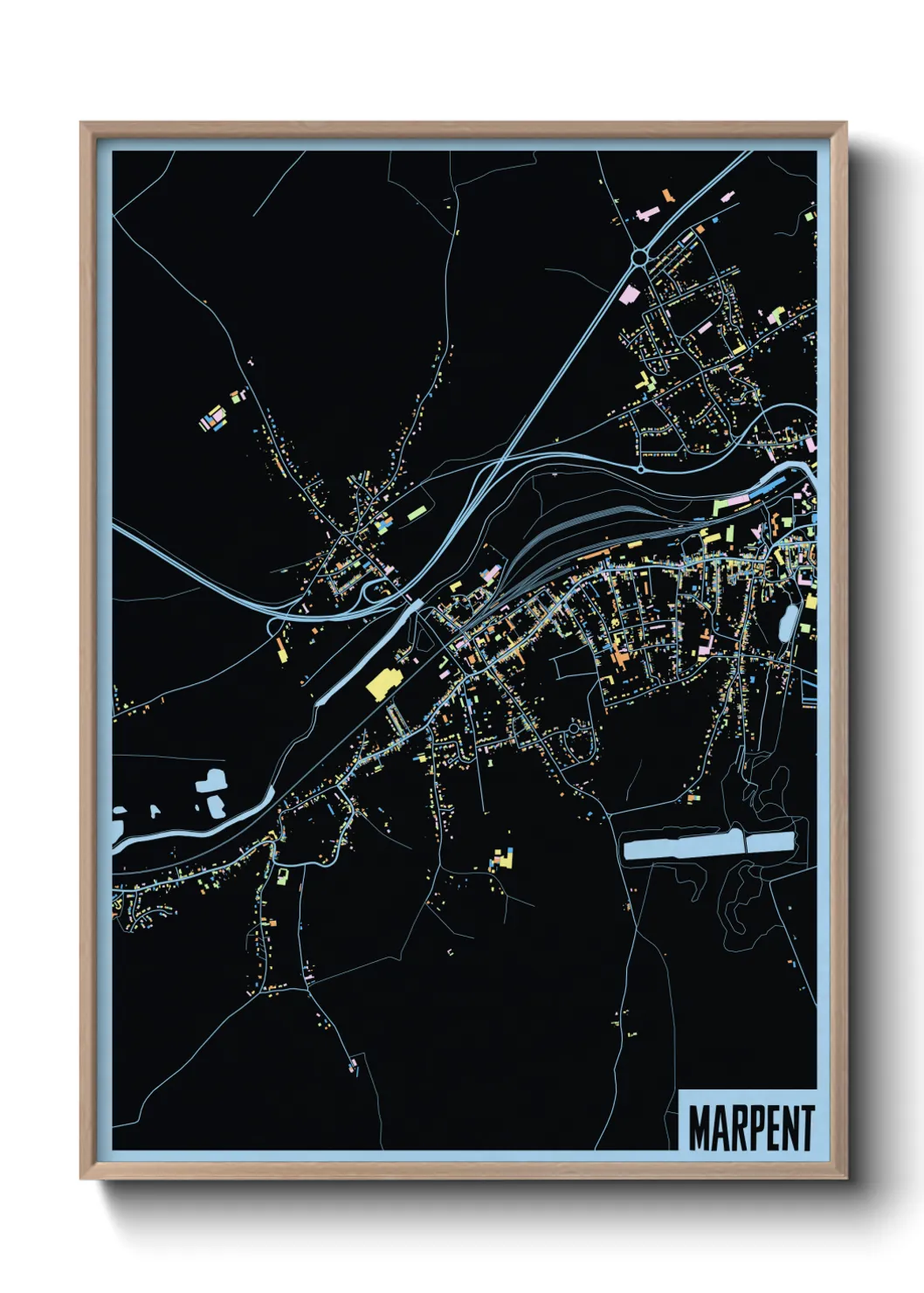 Une affiche de carte sur Marpent