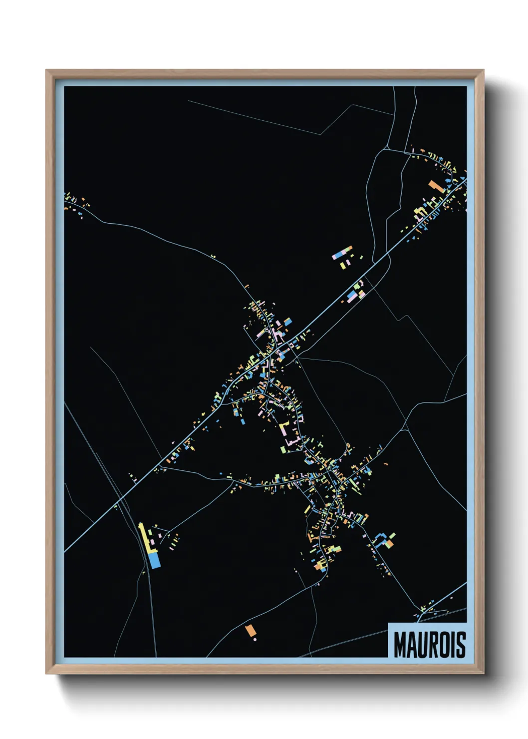 Une affiche de carte sur Maurois