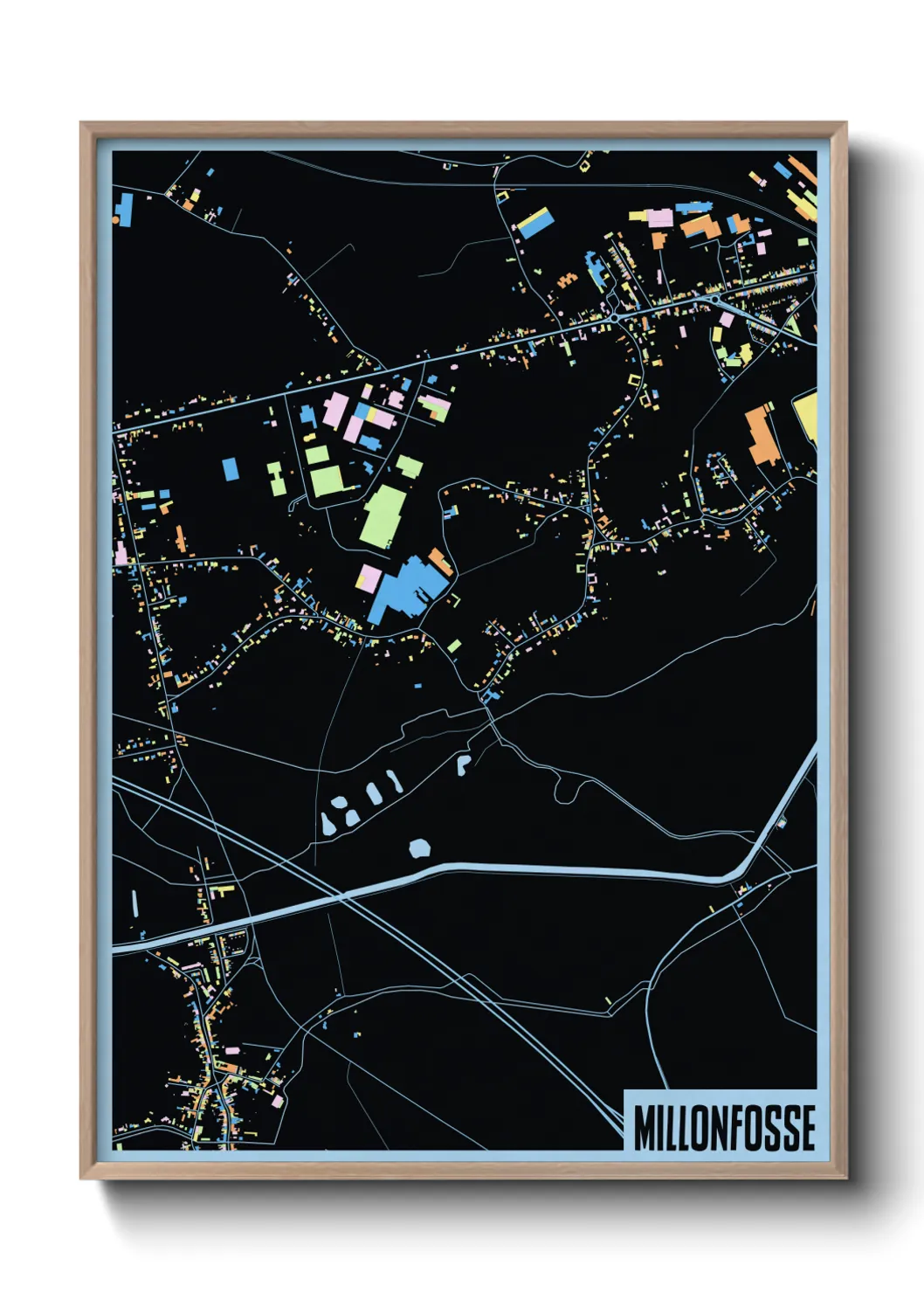 Une affiche de carte sur Millonfosse