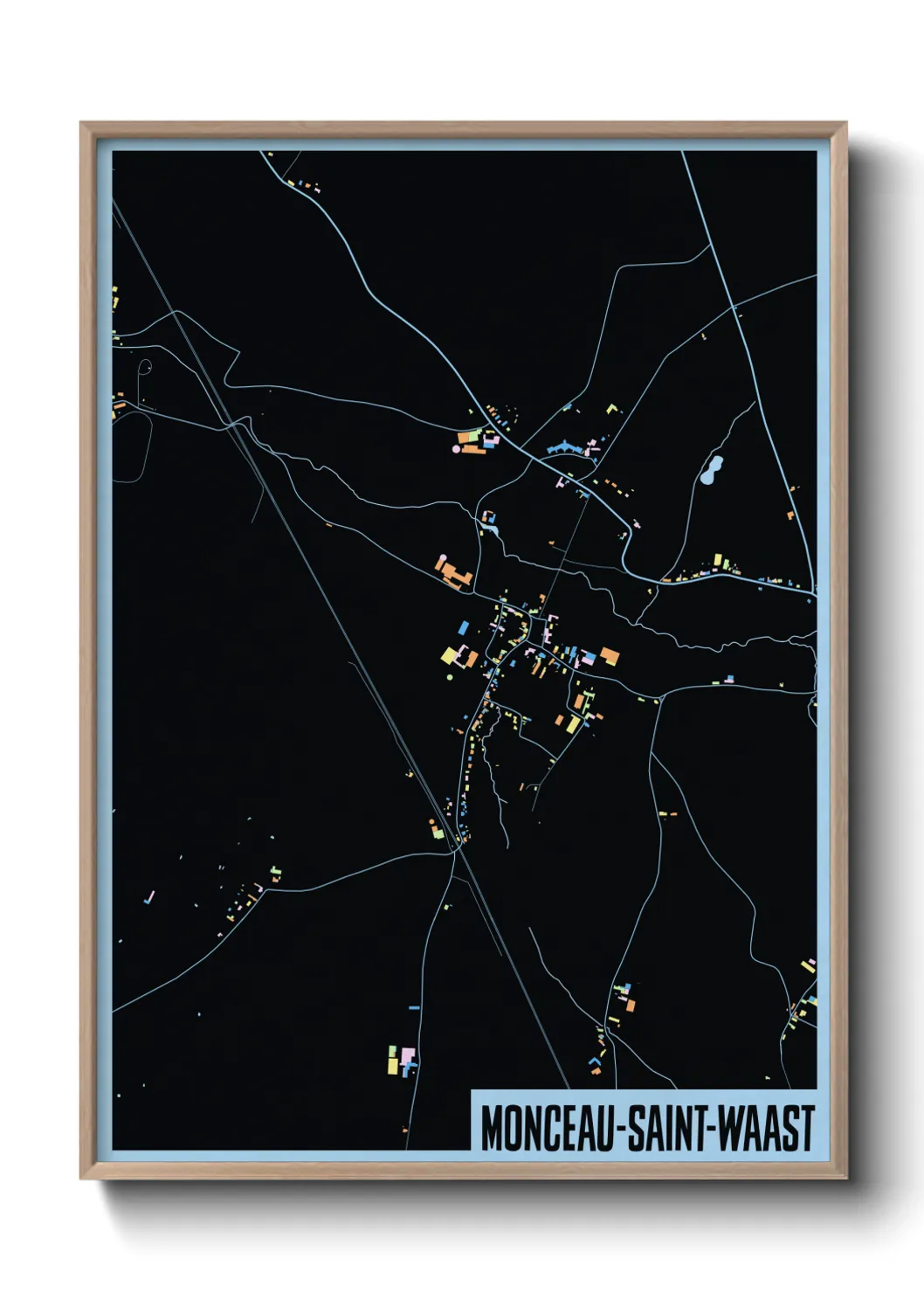 Un poster carteMonceau-Saint-Waast