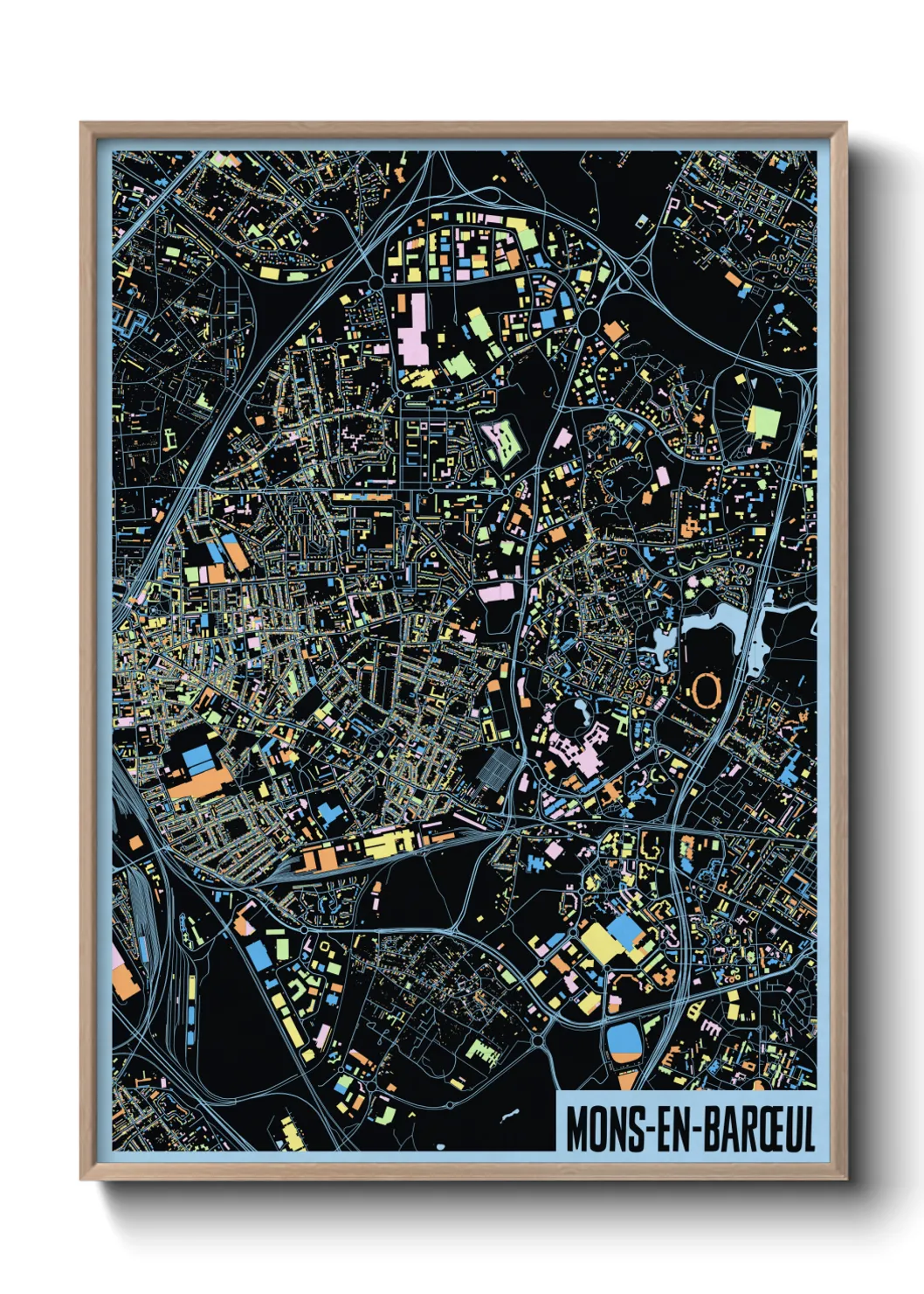 Une affiche de carte sur Mons-en-Barœul