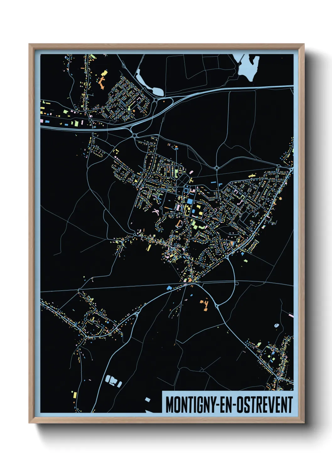 Une affiche de carte sur Montigny-en-Ostrevent