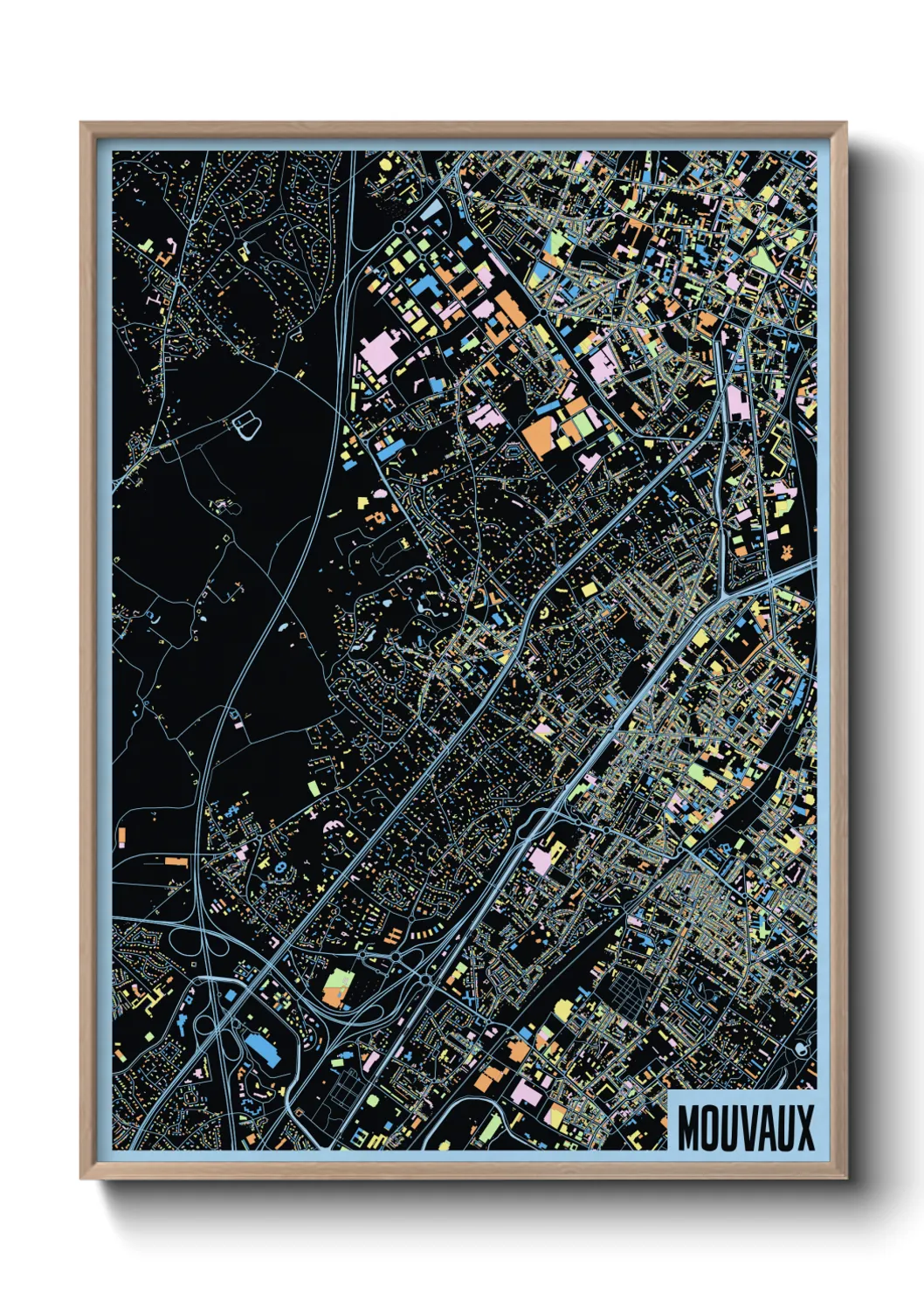 Une affiche de carte sur Mouvaux