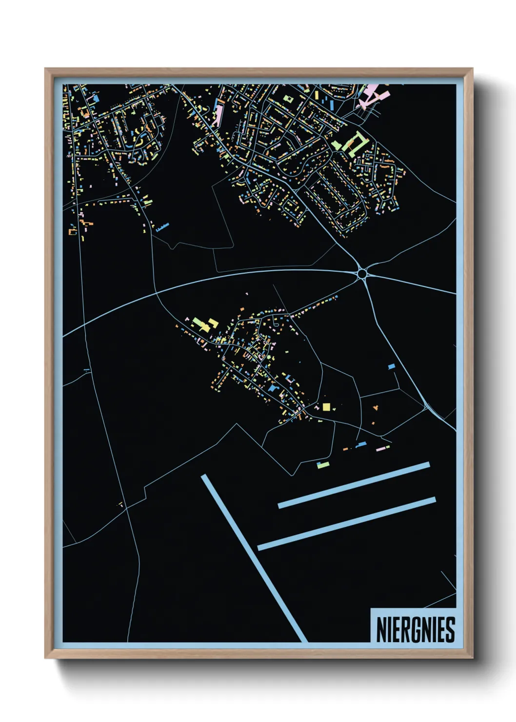 Une affiche de carte sur Niergnies