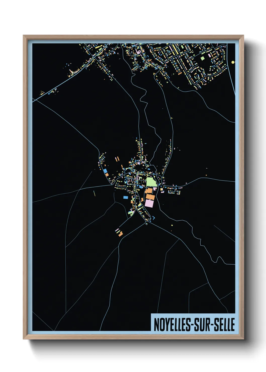 Une affiche de carte sur Noyelles-sur-Selle