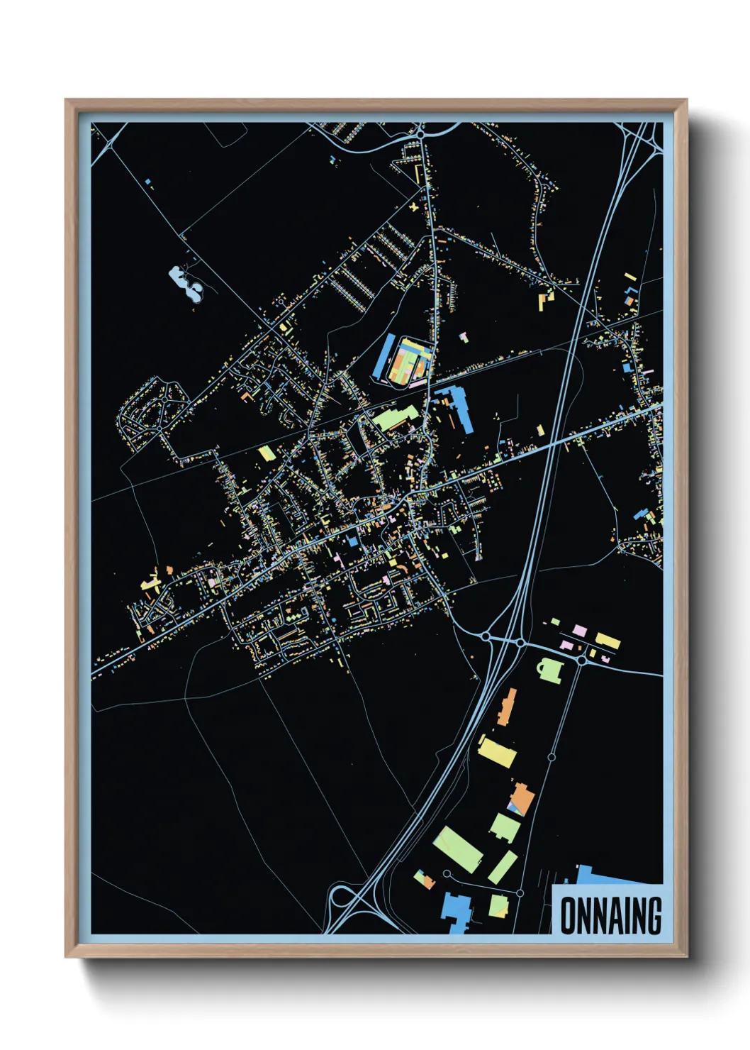 Une affiche de carte sur Onnaing