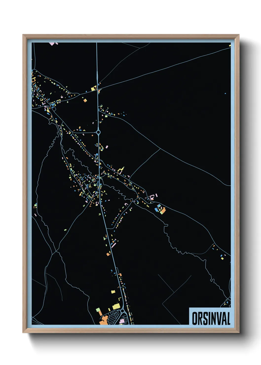 Une affiche de carte sur Orsinval