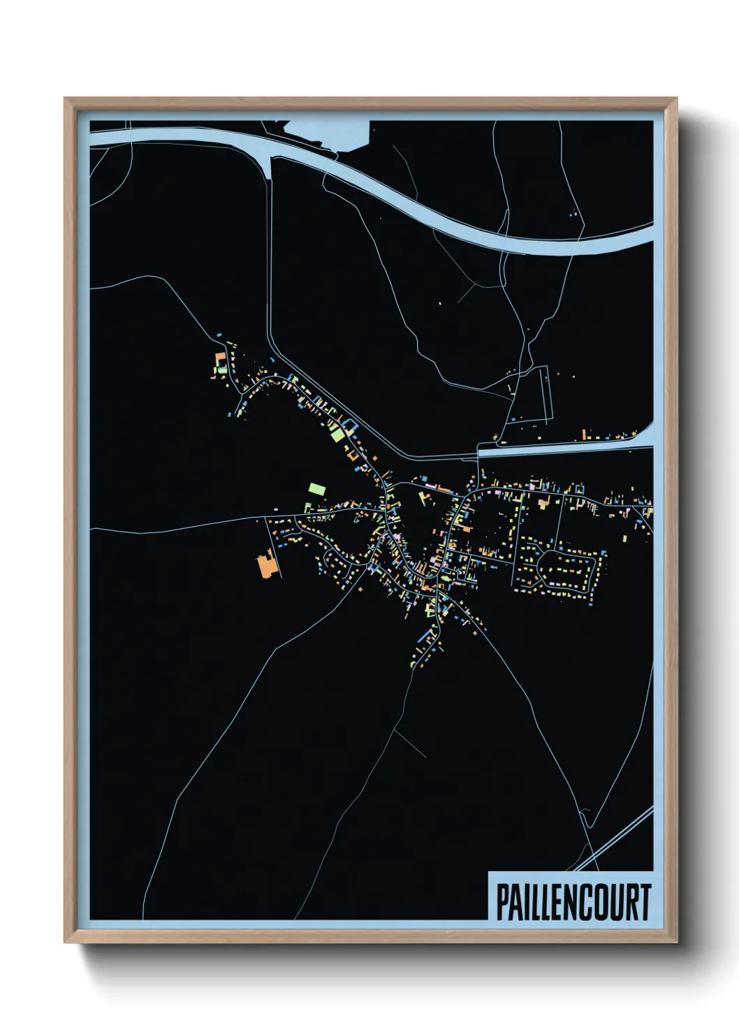 Une affiche de carte sur Paillencourt