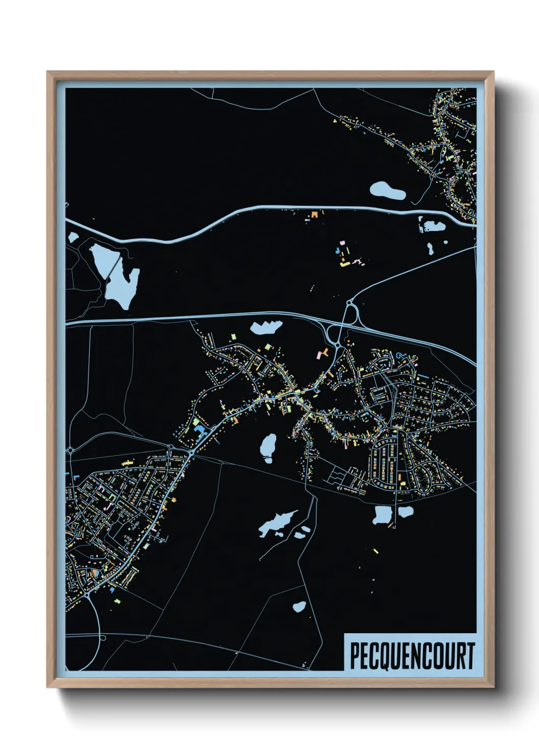 Une affiche de carte sur Pecquencourt