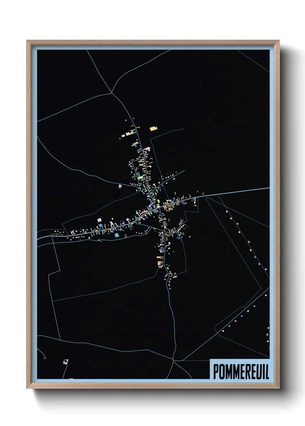 Une affiche de carte sur Pommereuil