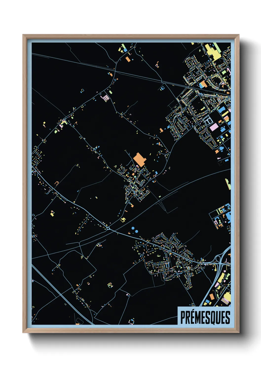 Une affiche de carte sur Prémesques