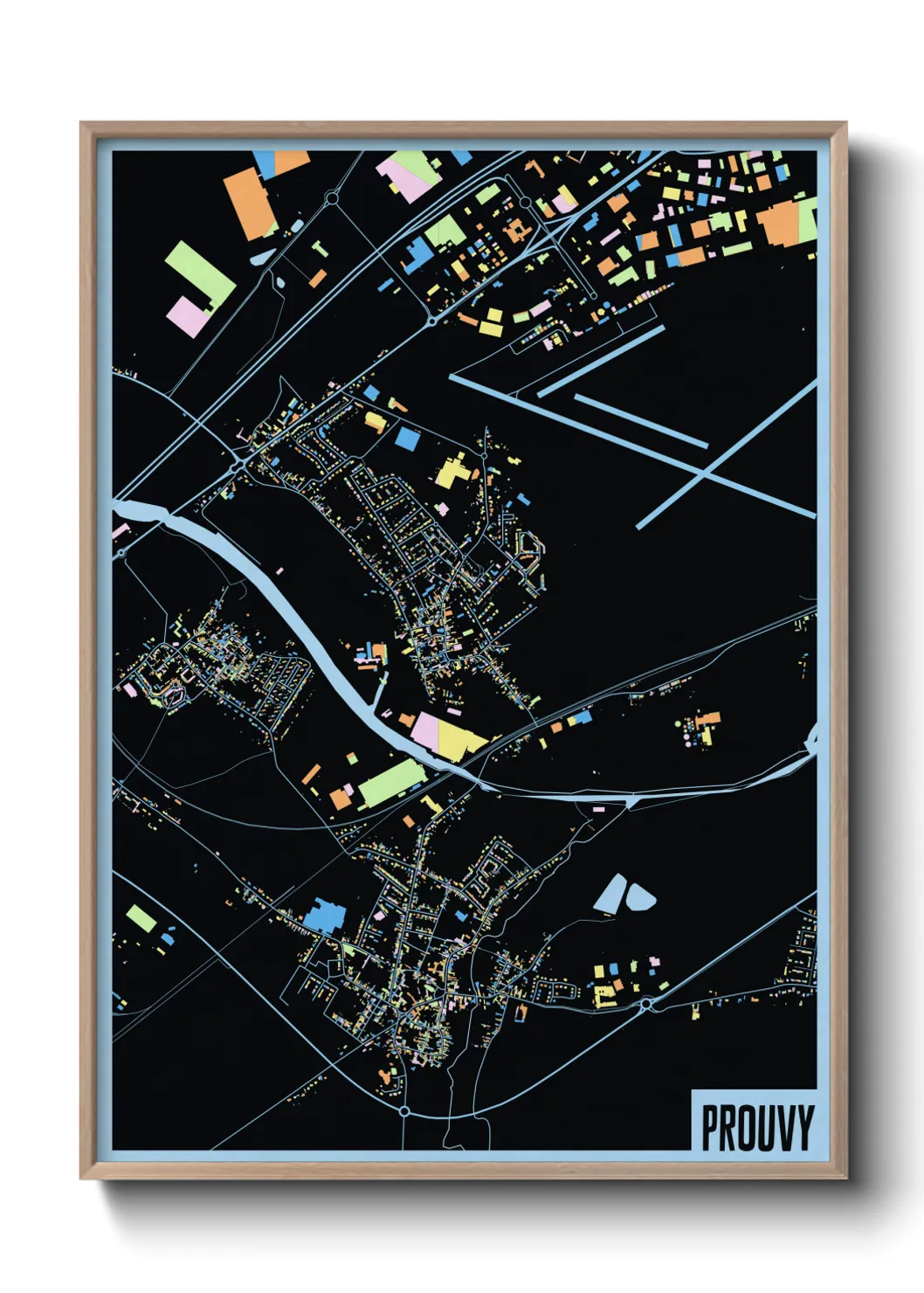 Une affiche de carte sur Prouvy