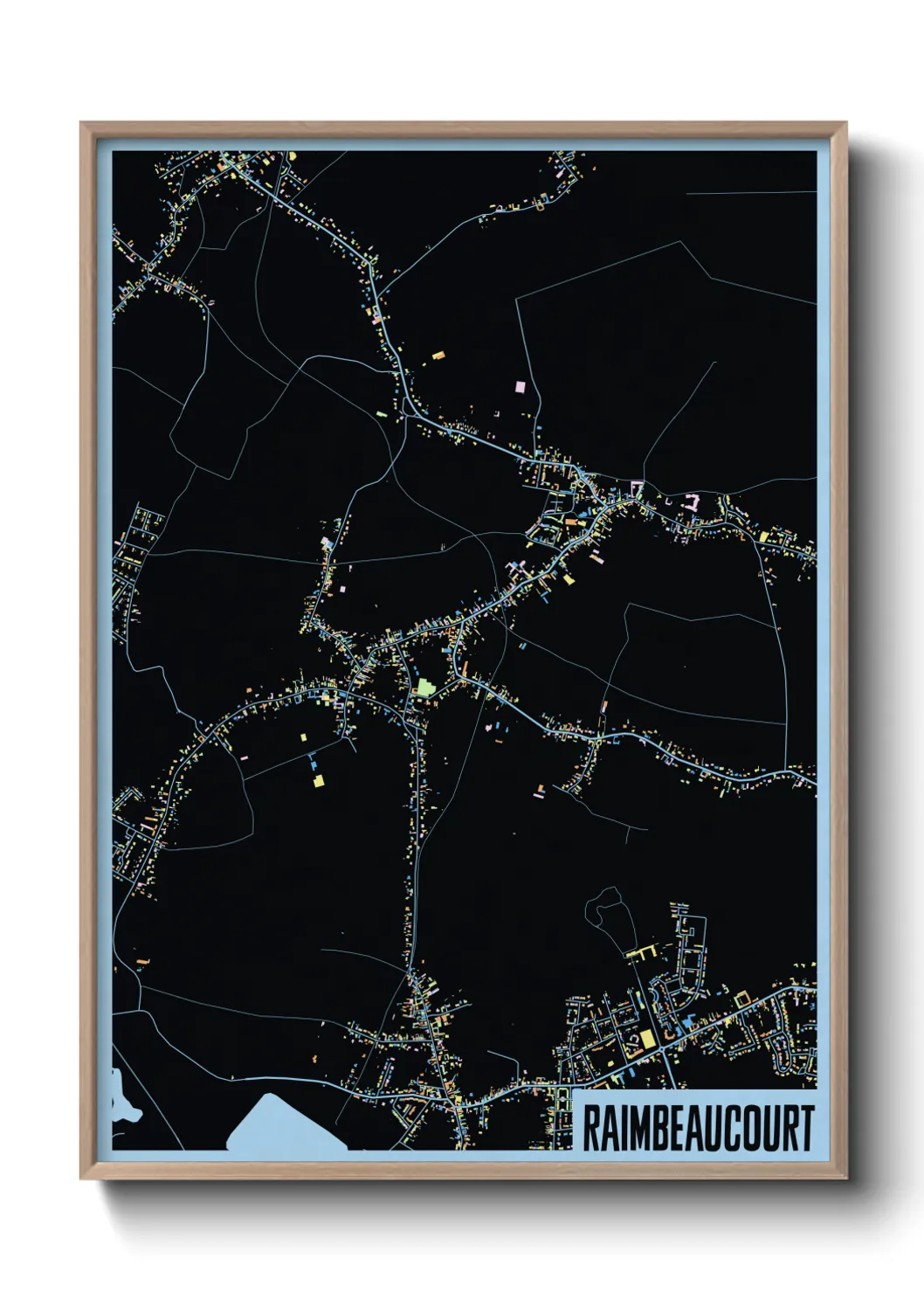 Une affiche de carte sur Raimbeaucourt