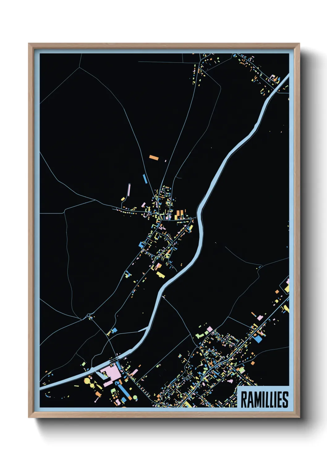 Une affiche de carte sur Ramillies