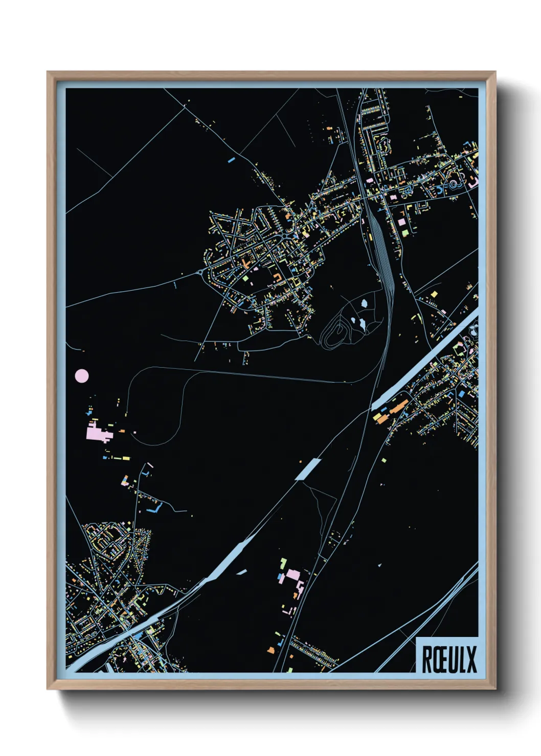 Une affiche de carte sur Rœulx