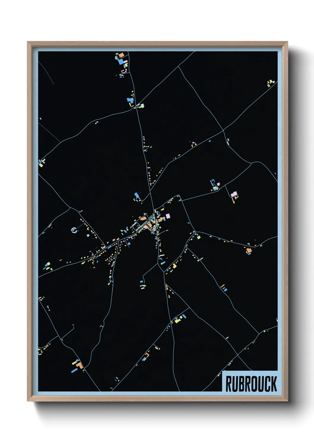 Une affiche de carte sur Rubrouck