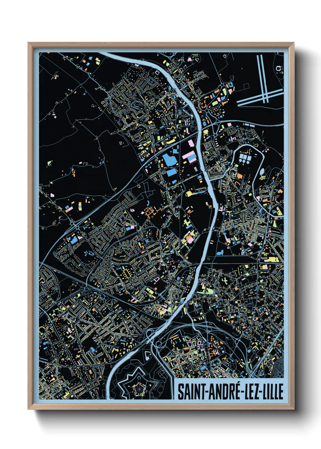 Un poster carteSaint-André-lez-Lille