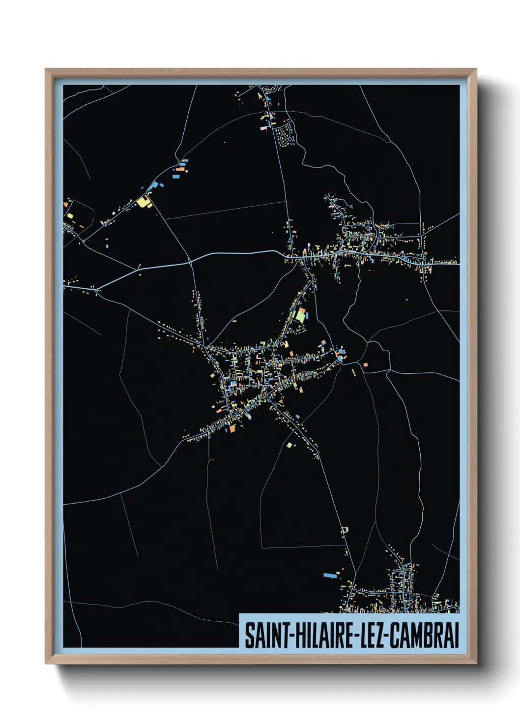 Une affiche de carte sur Saint-Hilaire-lez-Cambrai