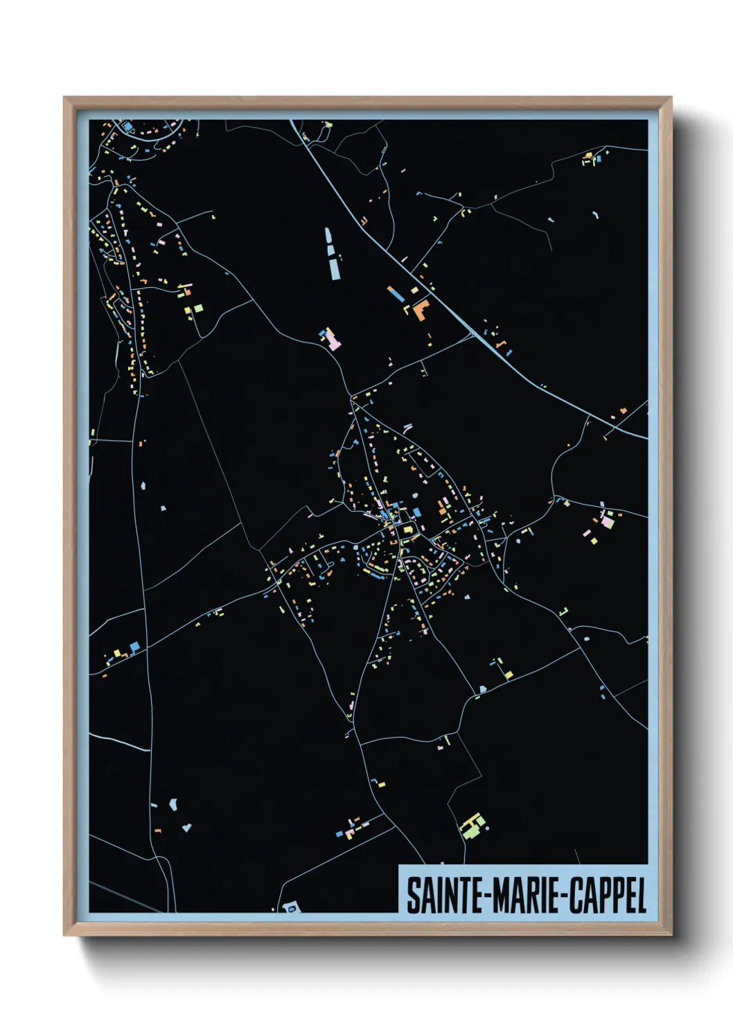 Une affiche de carte sur Sainte-Marie-Cappel