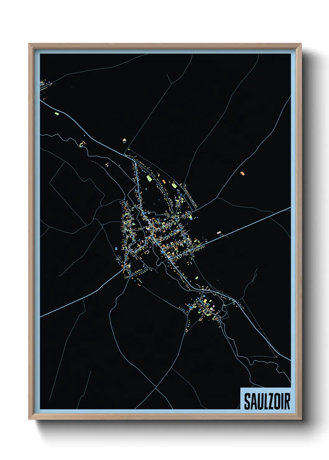 Une affiche de carte sur Saulzoir