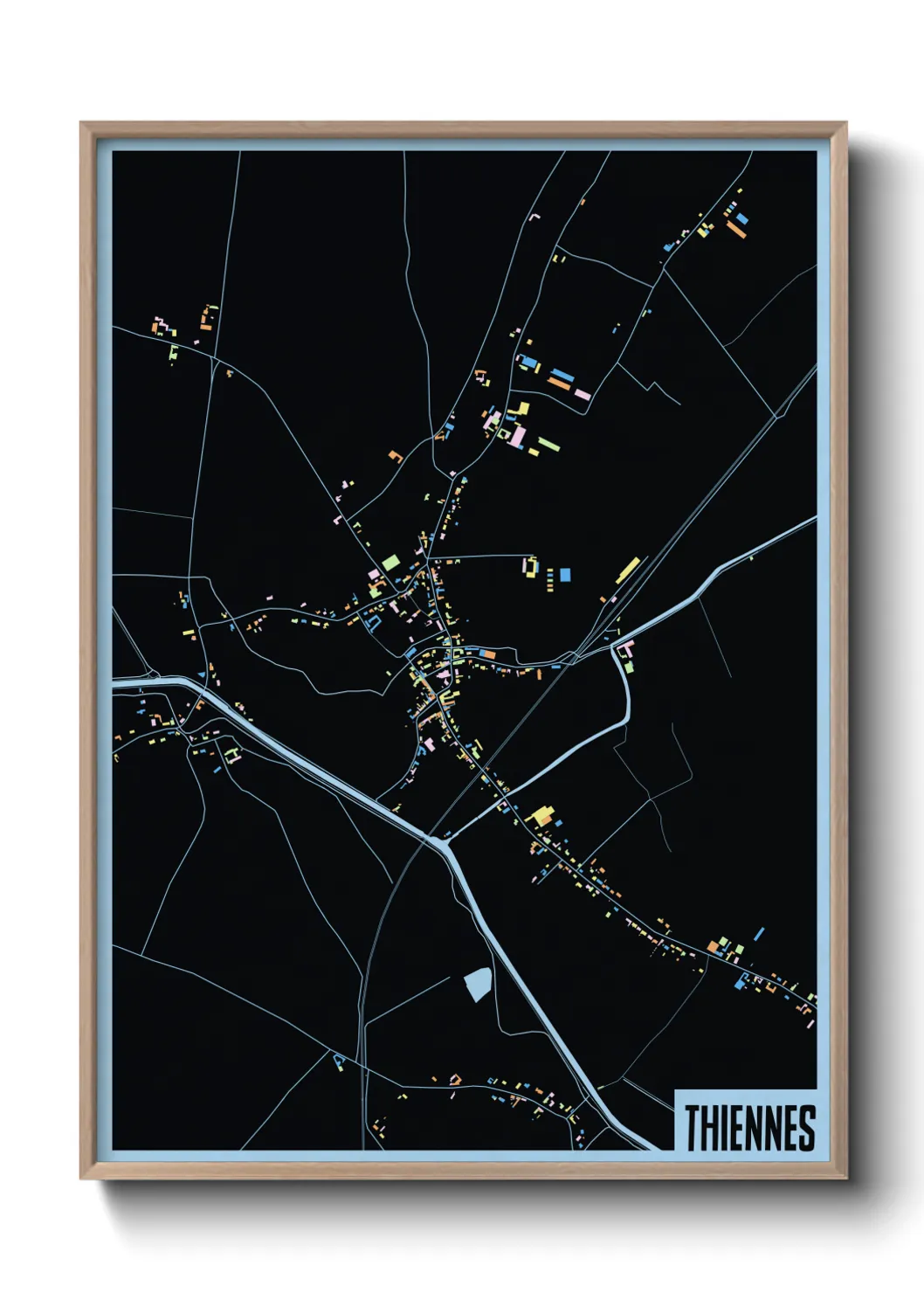 Une affiche de carte sur Thiennes