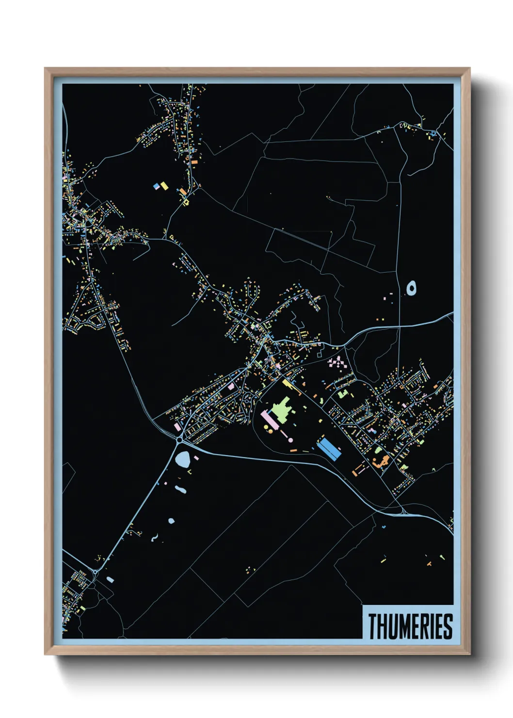 Une affiche de carte sur Thumeries