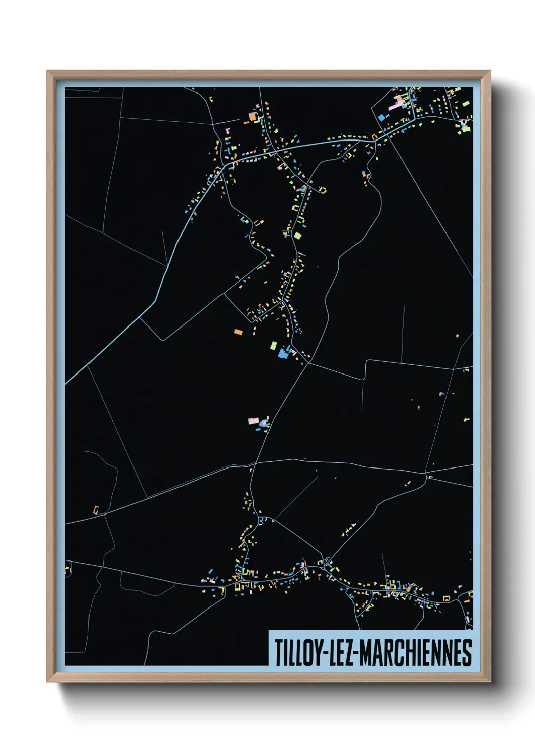Une affiche de carte sur Tilloy-lez-Marchiennes