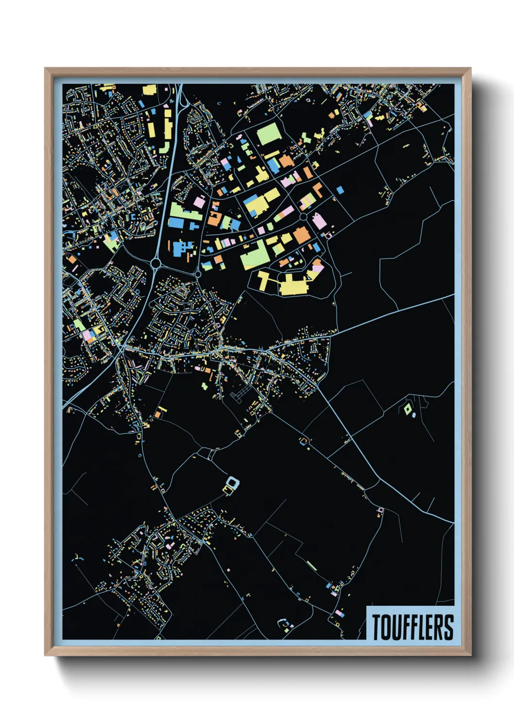 Une affiche de carte sur Toufflers