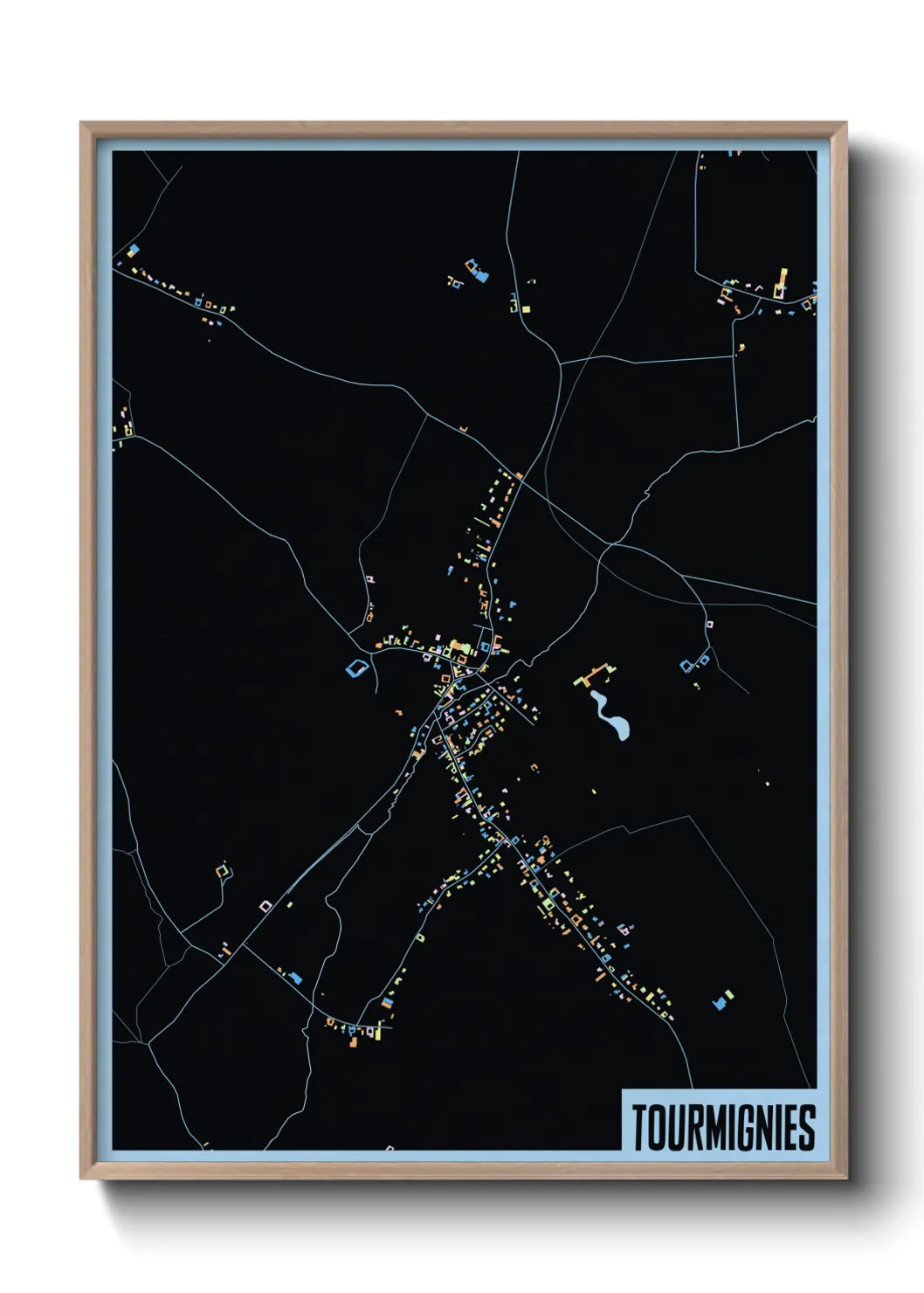 Une affiche de carte sur Tourmignies