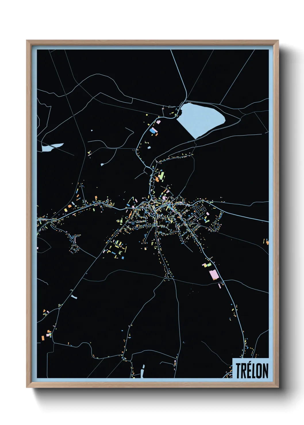 Une affiche de carte sur Trélon