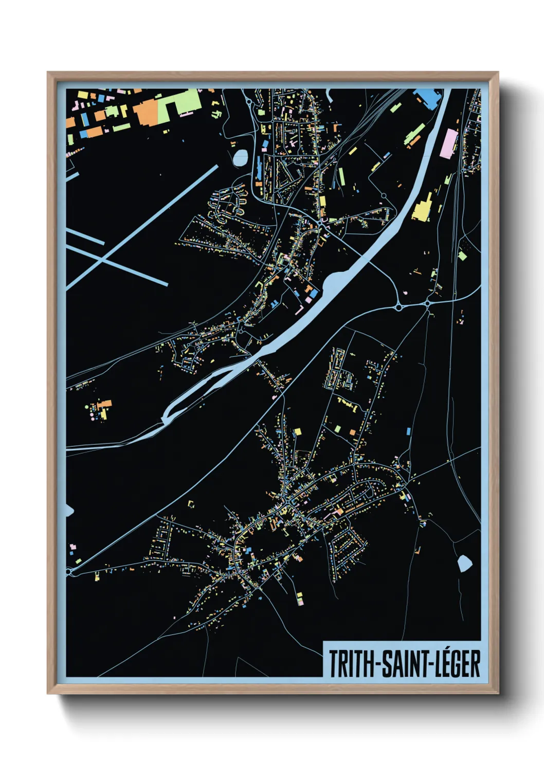 Une affiche de carte sur Trith-Saint-Léger