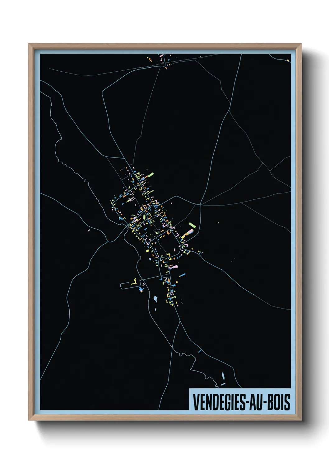 Une affiche de carte sur Vendegies-au-Bois