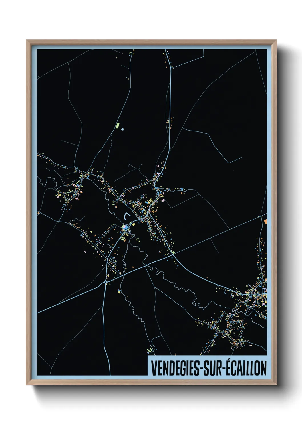 Une affiche de carte sur Vendegies-sur-Écaillon