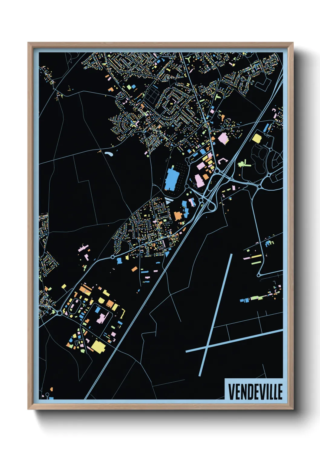 Une affiche de carte sur Vendeville