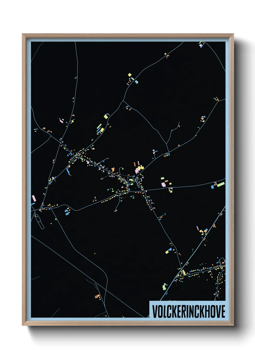 Une affiche de carte sur Volckerinckhove