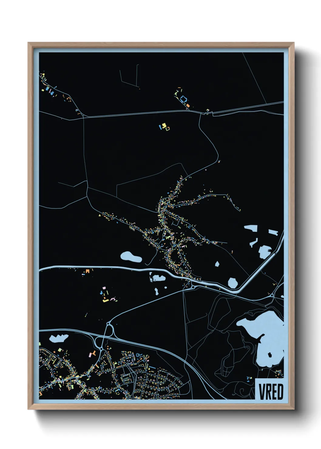 Une affiche de carte sur Vred