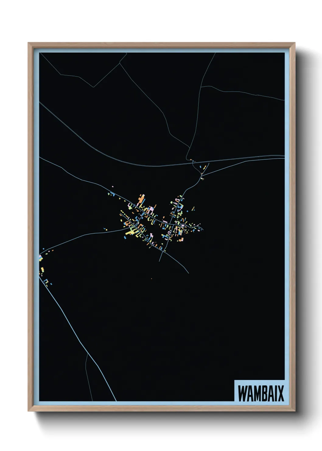 Une affiche de carte sur Wambaix