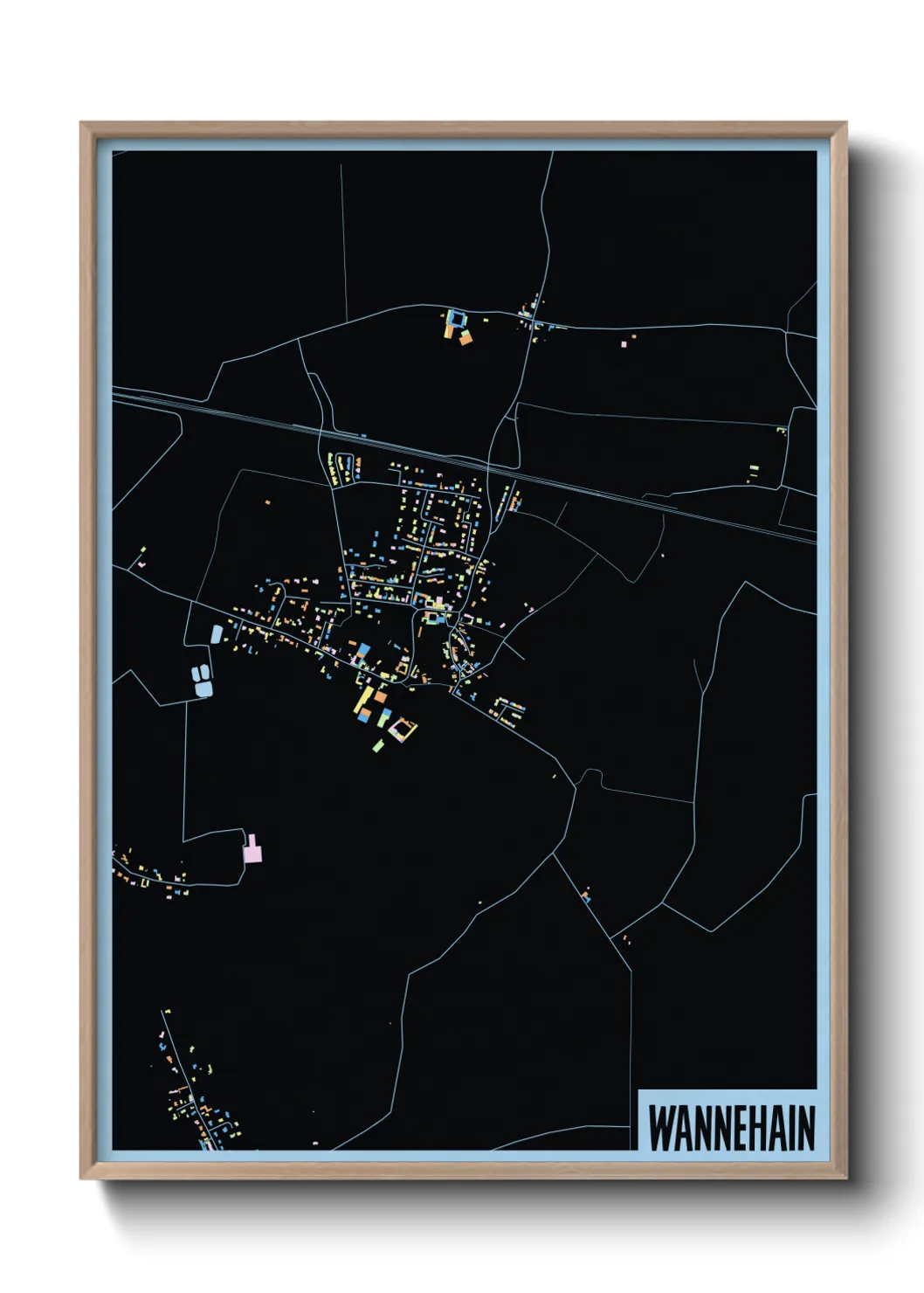 Une affiche de carte sur Wannehain