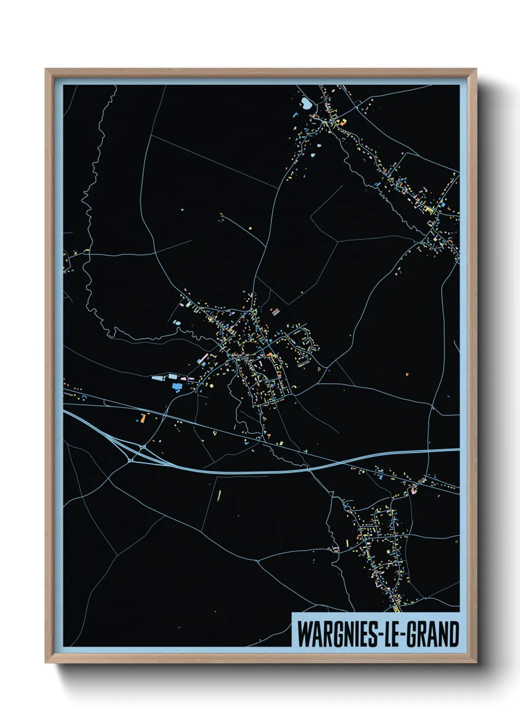 Une affiche de carte sur Wargnies-le-Grand