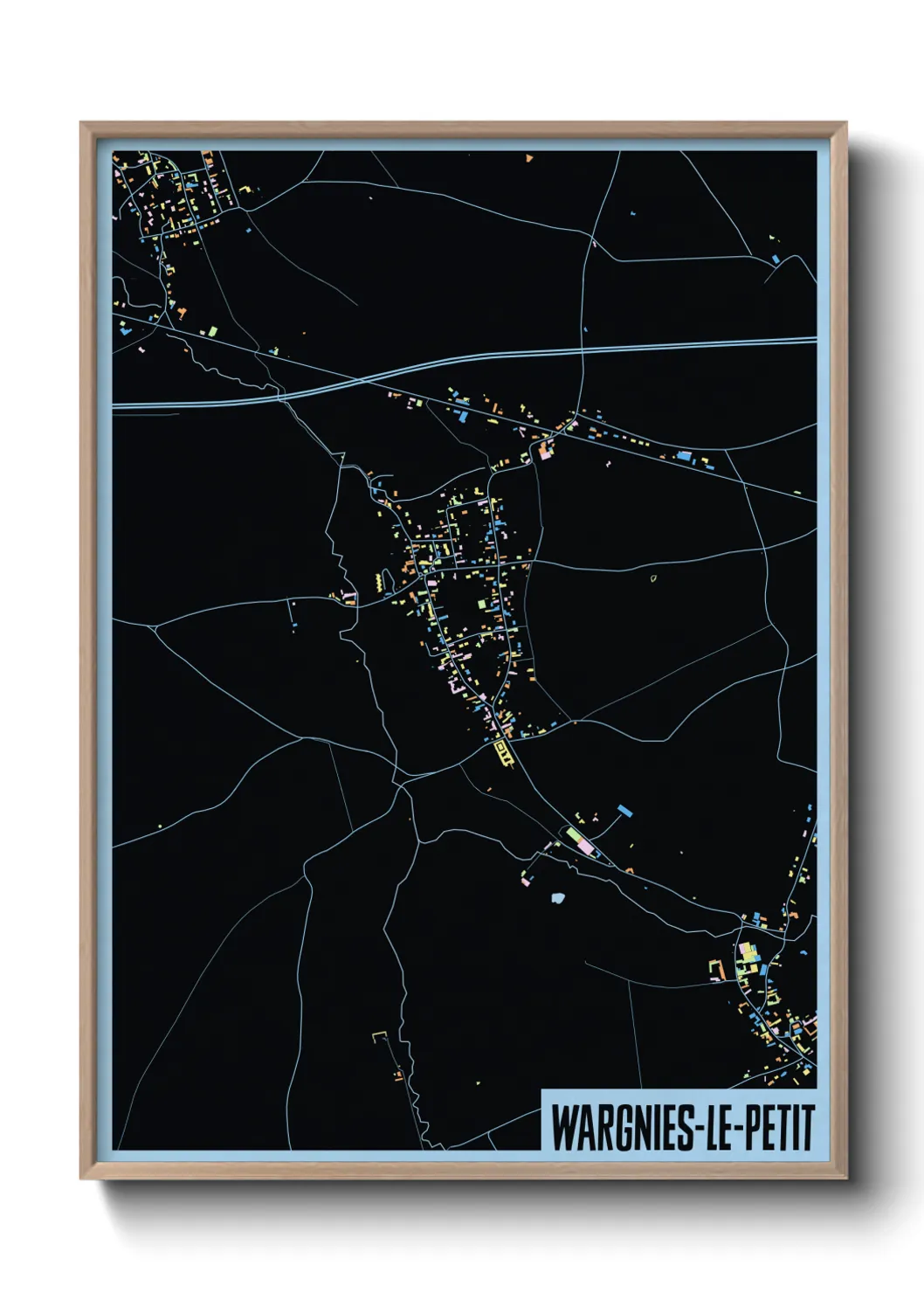 Une affiche de carte sur Wargnies-le-Petit