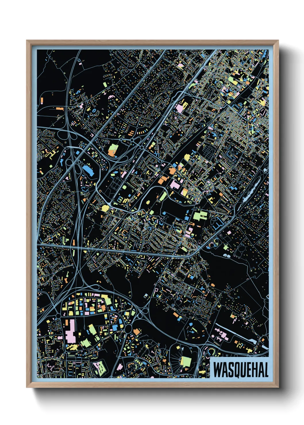 Une affiche de carte sur Wasquehal