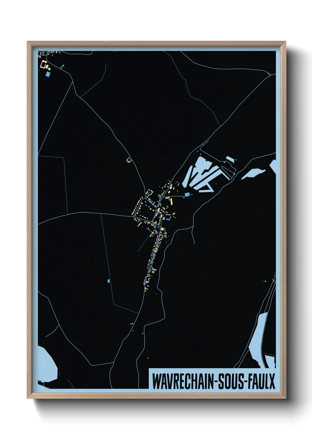 Un poster carteWavrechain-sous-Faulx