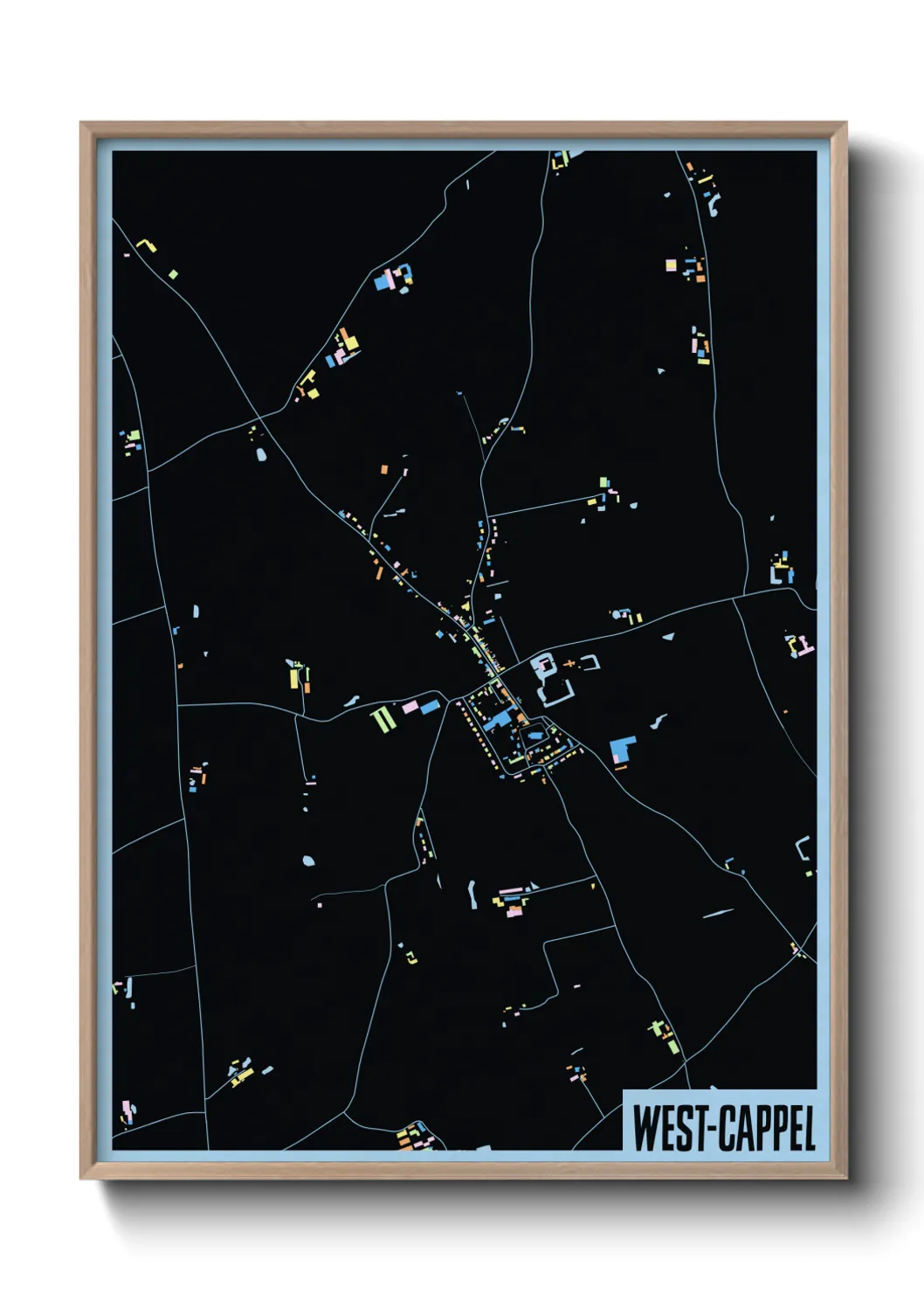 Une affiche de carte sur West-Cappel