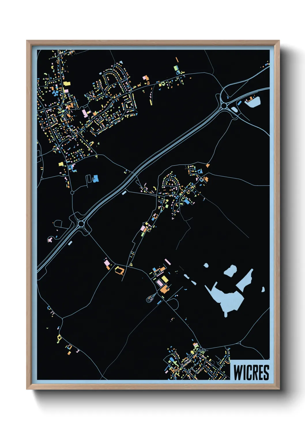 Une affiche de carte sur Wicres