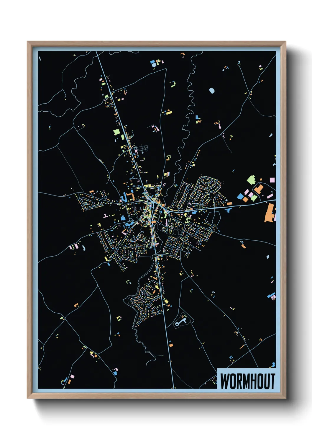 Une affiche de carte sur Wormhout