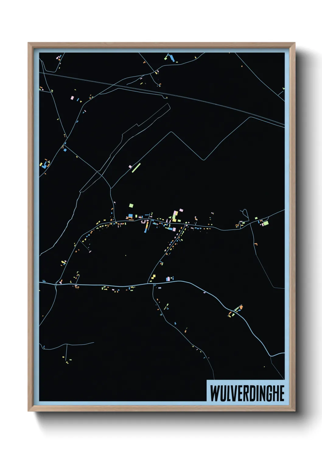 Une affiche de carte sur Wulverdinghe