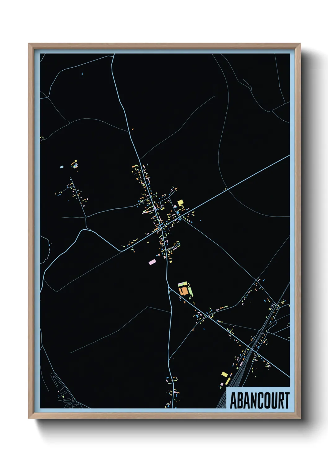 Une affiche de carte sur Abancourt