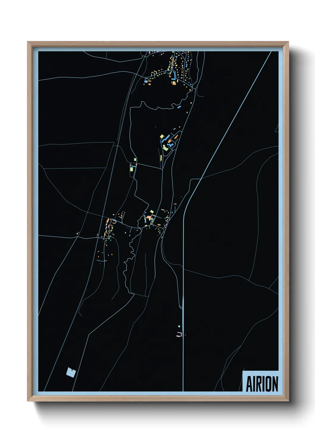 Une affiche de carte sur Airion